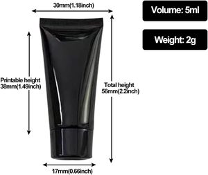 Tube en plastique cosmétique de bouteille cosmétique de détergent en plastique blanc de PE pour l'emballage crème - Product Image 2