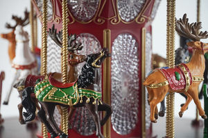 <span class=keywords><strong>Carrusel</strong></span> Navideño Musical Grande y Luminoso, Decoraciones Festivas de Estilo Europeo, <span class=keywords><strong>Carrusel</strong></span> Giratorio Iluminado con Figuras Navideñas de Juguete - Product Image 3