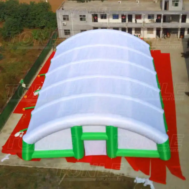 Kubah Udara Tiup Besar Kustom untuk Fasilitas Lapangan Tenis, Penutup Lapangan Sepak Bola