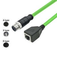 Profinet Ethercat Powerlink Profibus Cables Ethernet industriales M12 Rj45 M12 M12 Cable de conexión de cobre para comunicación de bus de campo