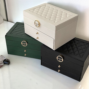 Large capacity jewelry <b>box</b>, drawer-style, new style, ring, necklace, <b>earring</b>, children's storage <b>box</b>, high-end dustproof <b>box</b> - Product Image 2