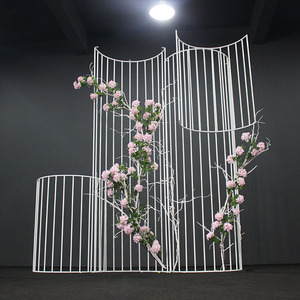 Supporto in Ferro Battuto Personalizzato di Alta Qualità per Bouquet Floreale ad Arco in Seta, Decorazioni per <span class=keywords><strong>Sfondo</strong></span> Palco Matrimoniale - Product Image 2