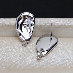 Pendientes Barrocos de Plata S925 y Collar con Colgante para Mujer, Cuentas Anormales en Forma de Perla de 8-14 mm, Componentes de Joyería DIY - Product Image 5