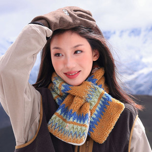Ethnic Solid <b>Scarf</b> Fleece 220g 90cm Winter Unisex Warm <b>Neck</b> Wrap - Product Image 3