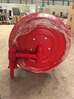 Enrouleur de tuyau d'incendie manuel fixe pour véranda, 25mm*30m, avec bras en aluminium et buse à âme en cuivre
