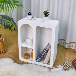 Nordic White Modern Design Wooden <b>Wall</b> Hanging Bookshelf Cabinet French Display <b>Book</b> Corner Shelf Home Decor School Living Room - Product Image 3