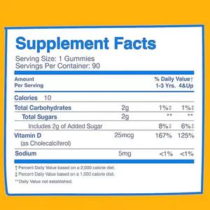 Private Label Halal Vitamin D3 Gummibärchen für Kinder Leckere Kinder-Kalzium-Vitamin-D-Gummibonbons für die Knochengesundheit - Product Image 6