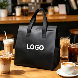 Reusable Insulated Takeaway Bag for Tea Coffee Milk Tea Non Woven Food Delivery Bag Custom Logo Printed High Quality Thermal - Product Image 1