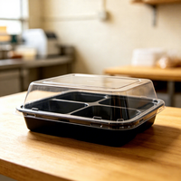 Boîte blister noire de qualité alimentaire personnalisable pour gâteaux d'anniversaire, tartes, pâtisseries, desserts, emballage commercial pour les boutiques de pâtisserie