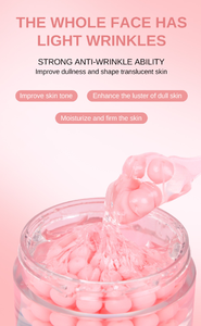 קרם קפסולות קולגן ורוד OEM עם סרמיד ופנינה, קרם לחות נגד הזדקנות, מותג פרטי, קרם פנים עם DNA סלמון PDRN - Product Image 4