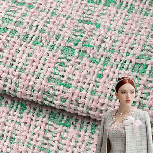 가을 겨울 의류용 폴리에스터 메탈릭 원사 트위드 원단 (바지, 스커트, 재킷, 드레스) - Product Image 1