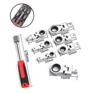 8 pièces/ensemble clé à cliquet à tête flexible ensemble clé interchangeable cliquets tournevis ménage multifonctionnel matériel outils - Product Image 6
