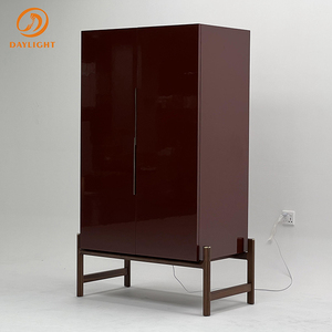 Armoire à vin moderne de luxe en acier inoxydable, casier multifonctionnel rouge pour la cuisine, marque Daylight, Vin-wc005 - Product Image 1