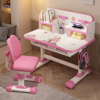 Ensemble bureau et chaise d'étude pour enfants, prix abordable, vente directe d'usine, idéal pour les écoliers et les jeunes filles.
