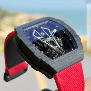 Top-of-the-line carbon fiber skeletonized men's tourbillon power Reserve <b>automatic</b> mechanical waterproof watch - Product Image 1