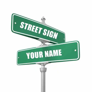 Carta portátil Casa Distancia Comida Banner Aluminio Número Metal <span class=keywords><strong>Perdido</strong></span> y Encontrado Calle <span class=keywords><strong>Signo</strong></span> - Product Image 1