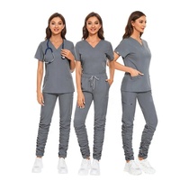 Uniformes d'infirmière, blouses médicales en gros, uniforme de travail à manches longues, respirant, confortable, coton et polyester, quatre saisons, unisexe
