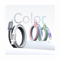 Cable de Carga Rápida Magnético Tipo-C a Tipo-C de 60W con Cable Trenzado de Nailon de Doble Color, Carga Rápida de 3A para Computadora - OEM/ODM