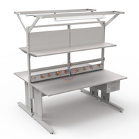 Banc de travail ESD standard pour la réparation, table d'horloger, poste de travail électronique, conception modulaire, acier laminé à froid, multifonctionnel