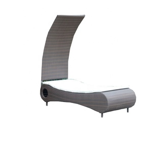 Nueva <span class=keywords><strong>Tumbona</strong></span> de Patio con Visera Ajustable, Estructura de Aluminio, Cama de Jardín, <span class=keywords><strong>Tumbona</strong></span> de Ratán <span class=keywords><strong>para</strong></span> Piscina y Exteriores - Product Image 2