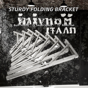 Étagère pliante robuste en acier inoxydable Jin Chuang, support de plan de travail pliable, support triangulaire mural, gain de place - Product Image 2