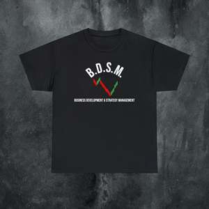 B.D.S.M. Camiseta negra para hombre, ropa informal, para gestión de estrategias de desarrollo empresarial - Product Image 1