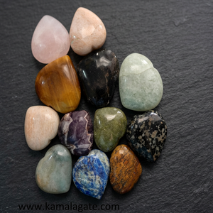 Cœurs de labradorite polie, pierres de cristal naturelles à reflets bleus, semi-précieuses, pour artisanat - Product Image 6