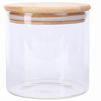 Offre Spéciale – Couvercle en Bambou de Qualité Alimentaire, Anti-fuite, Réutilisable, Texture Naturelle, pour Pot de 18,6 oz – Idéal pour le Stockage d'Aliments Secs