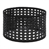 Abat-jour en polyéthylène (PE) tissé ajouré, design moderne, compatible avec les douilles E27/E14, pour lampes de table/sol/suspendues