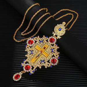 Collana croce ortodossa gesù crocifx pendenti chiesa religiosa regalo preghiera cattolica Decor gioielli <span class=keywords><strong>icona</strong></span> per donna uomo - Product Image 5