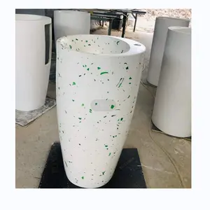 GRC UHPC Glassfiber Reinforced Outdoor Concrete Terrazzo Planter Pot