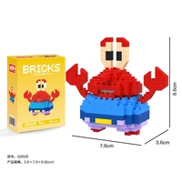Jouets en plastique ABS créatifs en gros, mini briques de construction pour enfants, puzzles, jouets éducatifs, marque HMKJ