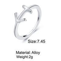 Personnalité à la mode argent plaqué métal Couple cadeaux 12 pièces/ensemble Knuckle femmes signe du zodiaque anneaux