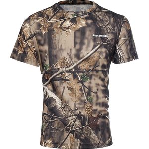 T-shirt camouflage pour homme AUSCAMOTEK, manches courtes, respirant, vêtements de chasse, 100% polyester, impression par sublimation - Product Image 3