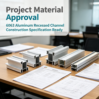 Profilé linéaire encastré en aluminium 6063 durable, support de fourniture en gros pour les projets de construction