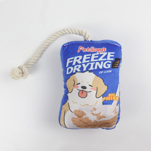 BEEJJAY New <strong>Pet</strong> Cotton Rope Toy Dog Sound Potato Chips Shape Grinding Clean Teeth Bite Plush Toys for Dog - Product Image 5