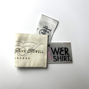 Mật độ cao Damask satin dệt Áo sơ mi chăm sóc nhãn quần áo thẻ trực tuyến dệt tên thẻ cho quần áo Jeans Túi Giày Hàng may mặc - Product Image 3