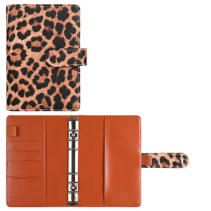 A6 A7 A5Leopard Planner con stampa rilegatrice a fogli mobili per libri economici all'ingrosso taccuino in pelle a 6 anelli transfrontalieri - Product Image 3