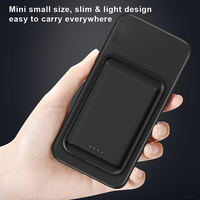 Batterie externe magnétique sans fil certifiée CE Rohs FCC, mini 5000 mAh, chargeur portable certifié avec câble USB C