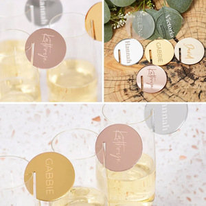 Tùy Chỉnh Uống Đánh Dấu Lucite Gương <span class=keywords><strong>Acrylic</strong></span> Thẻ Tên Đám Cưới <span class=keywords><strong>Acrylic</strong></span> Tên Nơi Thẻ - Product Image 2