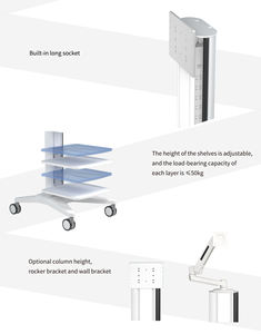 YKD-2100b hiện đại bệnh viện Xe đẩy đa chức năng thiết bị y tế với điều chỉnh chiều cao & bánh xe bền kim loại xây dựng - Product Image 6
