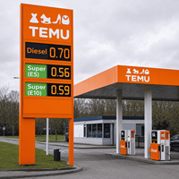 Totem d'affichage LED étanche en métal sur pied pour prix de carburant, idéal pour l'image de marque des stations-service en extérieur