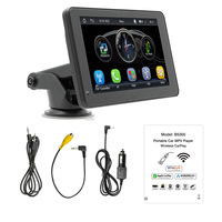 Lecteur MP5 portable 7 pouces sans fil pour voiture, écran IPS haute définition, USB, Android Auto, télécommande RGB, avec fonction de conduite