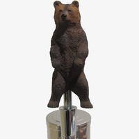 Poignée de robinet de bière en résine personnalisée, design original, faite à la main, décoration de bar amusante avec figurine d'ours