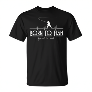 Maglietta promozionale Born to Fish Forced to Work - Product Image 2