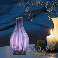 Diffuseur d'huiles essentielles en verre Blue Line, machine d'aromathérapie, humidificateur ultrasonique, petit diffuseur d'huiles essentielles pour la maison, veilleuse pour la chambre