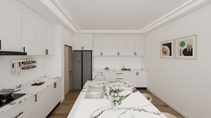 Gabinetes de Cocina Modernos Personalizados SANTOPOVA con Construcción de Madera Contrachapada y MDF, Protector Contra Salpicaduras, Accesorios para Fregadero, Garantía de por Vida - Product Image 2