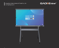 Tableau blanc interactif LED 4K de 55/65/75/86/98 pouces avec fonction multi-touch 20 points, Android et Windows, pour une utilisation en classe et au bureau