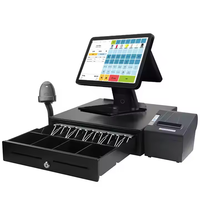 Terminal Punto de Venta con Pantalla Táctil de 15 Pulgadas, Impresora, NFC, Software de Kiosco, Sistema Todo en Uno para Tiendas Minoristas, Caja Registradora