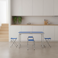 Table pliante d'extérieur en aluminium pour cuisine et salle de sport, design victorien, imperméable et à hauteur réglable